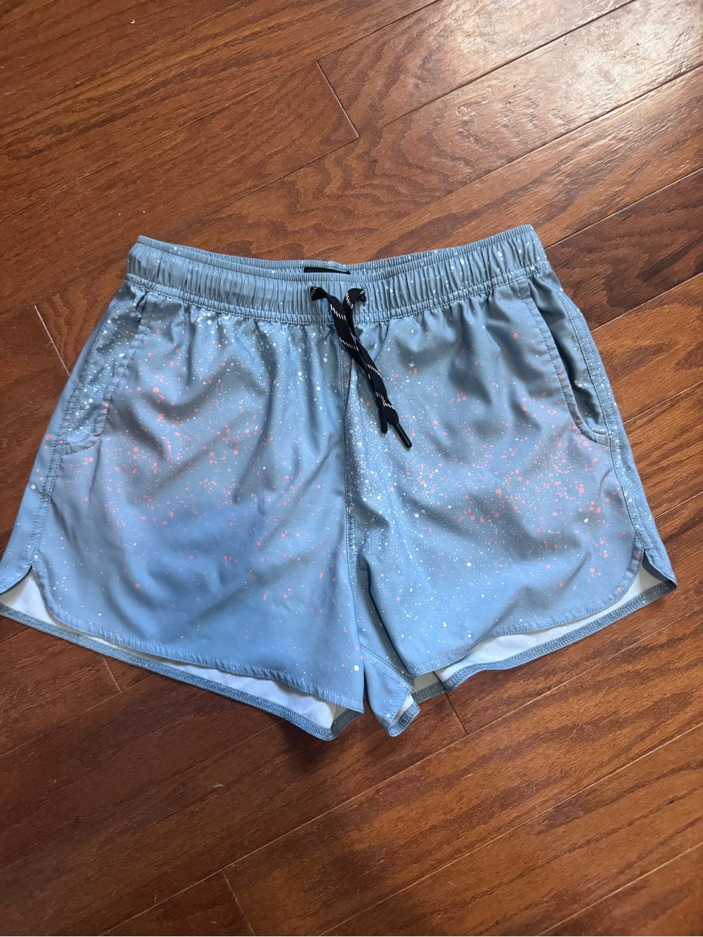 Pure Lure Light Blue Speckled Athletic Shorts
